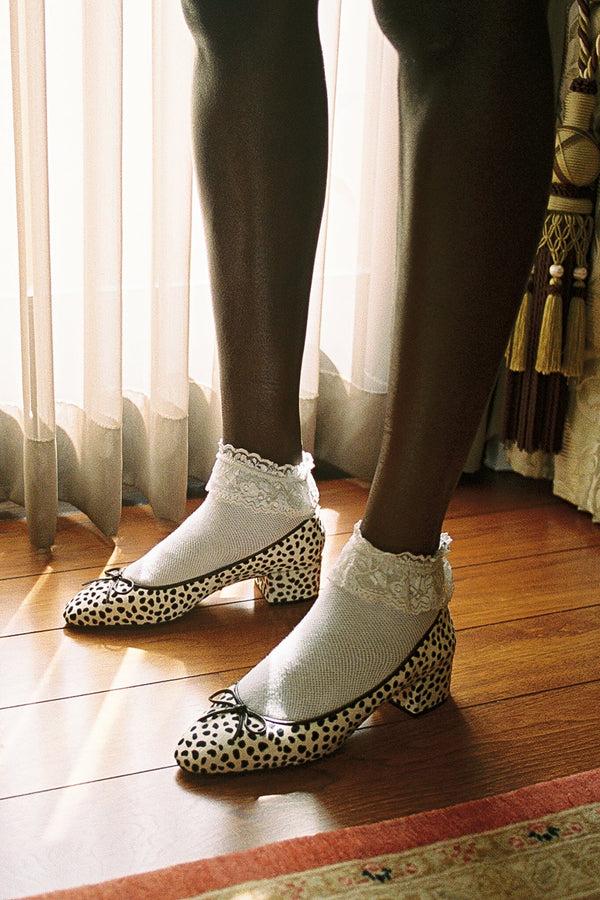 Jeffrey Campbell MADILYN-F Black White Dots Brown