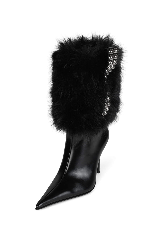 Jeffrey Campbell MIRI-F Mid-Calf Boot Black Silver