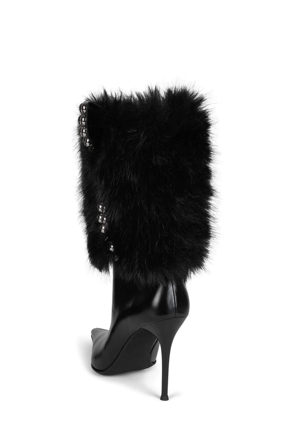 Jeffrey Campbell MIRI-F Mid-Calf Boot Black Silver