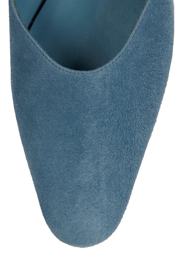 Jeffrey Campbell MOLLY Heeled Mule Blue Suede