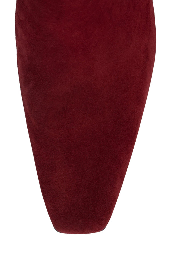 Jeffrey Campbell MULHALL Mid-Calf Boot Wine Suede