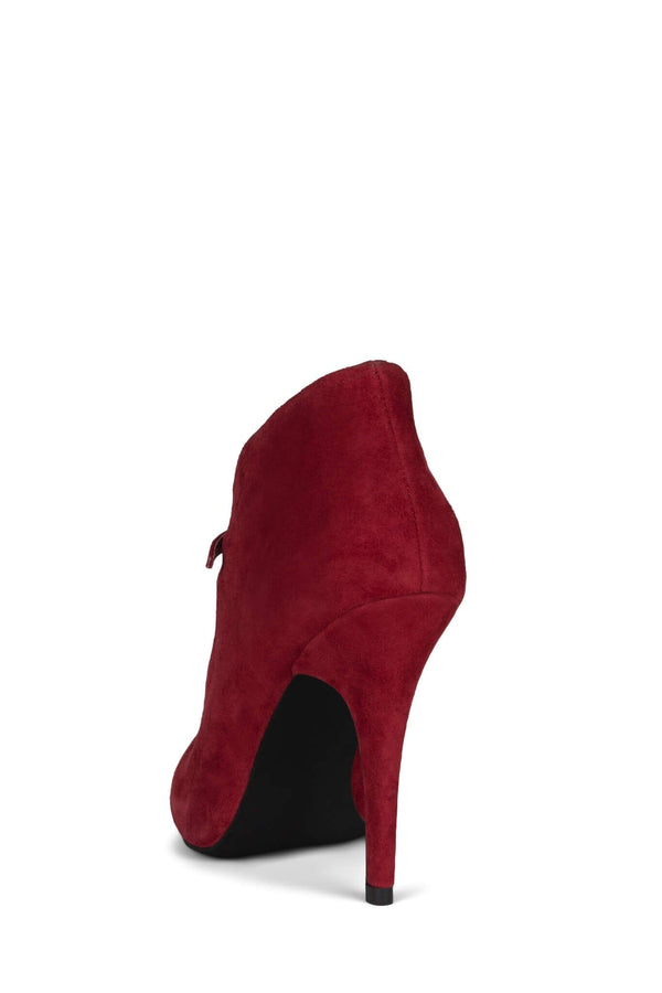 Jeffrey Campbell NOVATEUR Heeled Bootie Red Suede