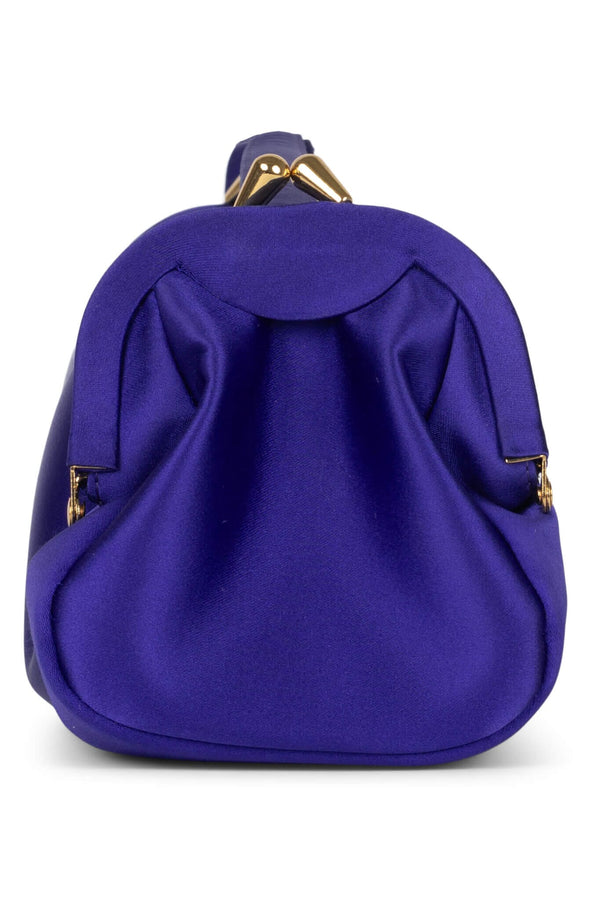 Jeffrey Campbell ON-SUNSET Bag Indigo Satin Gold