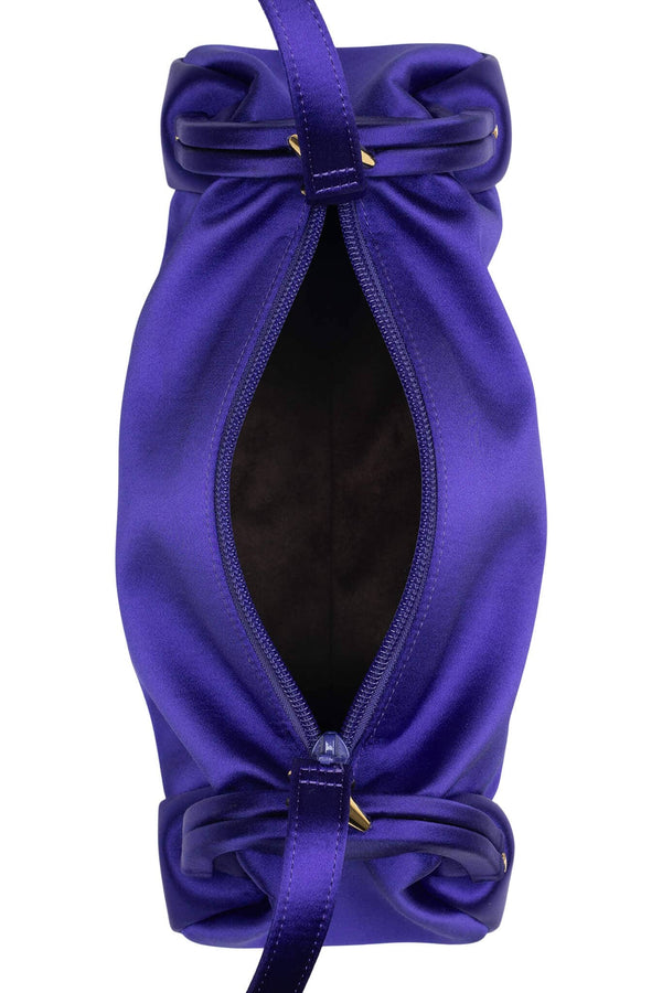 Jeffrey Campbell ON-SUNSET Bag Indigo Satin Gold