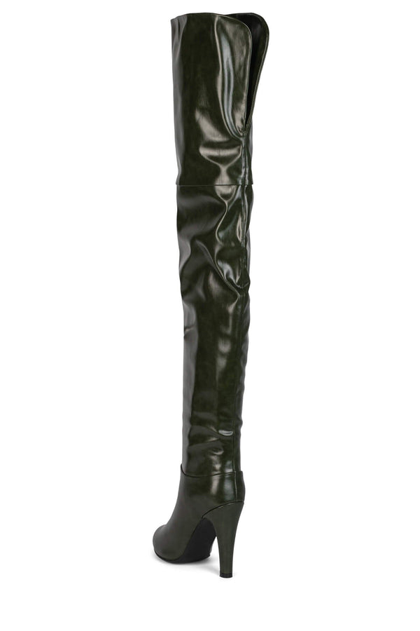 Jeffrey Campbell OVERLOOK Thigh-High Boot Khaki