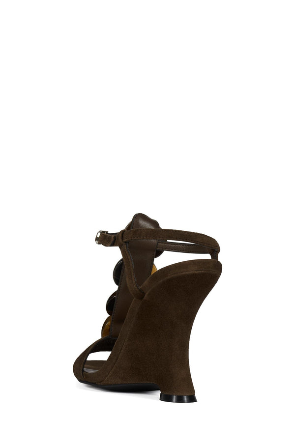 Jeffrey Campbell PALMA Wedge Sandal Espresso Suede