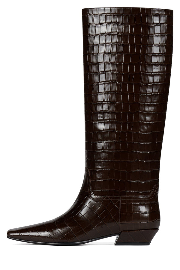 jeffrey campbell PASSO Knee-High Boot Brown Croco