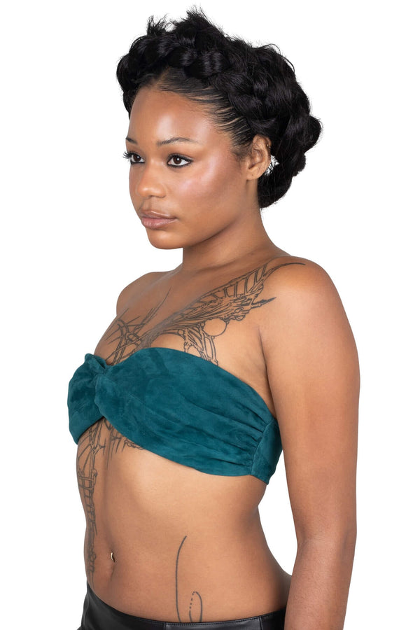 Jeffrey Campbell PSYCHIC TOP Top Turquoise Suede