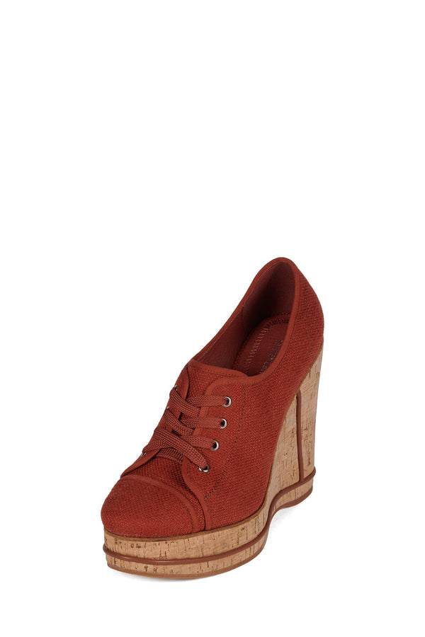 Jeffrey Campbell QUINCE Platform Wedge Rust Fabric