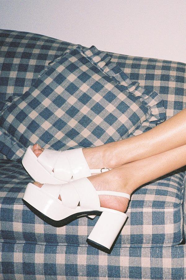 Jeffrey Campbell RELIABLE Platform Mule Cream