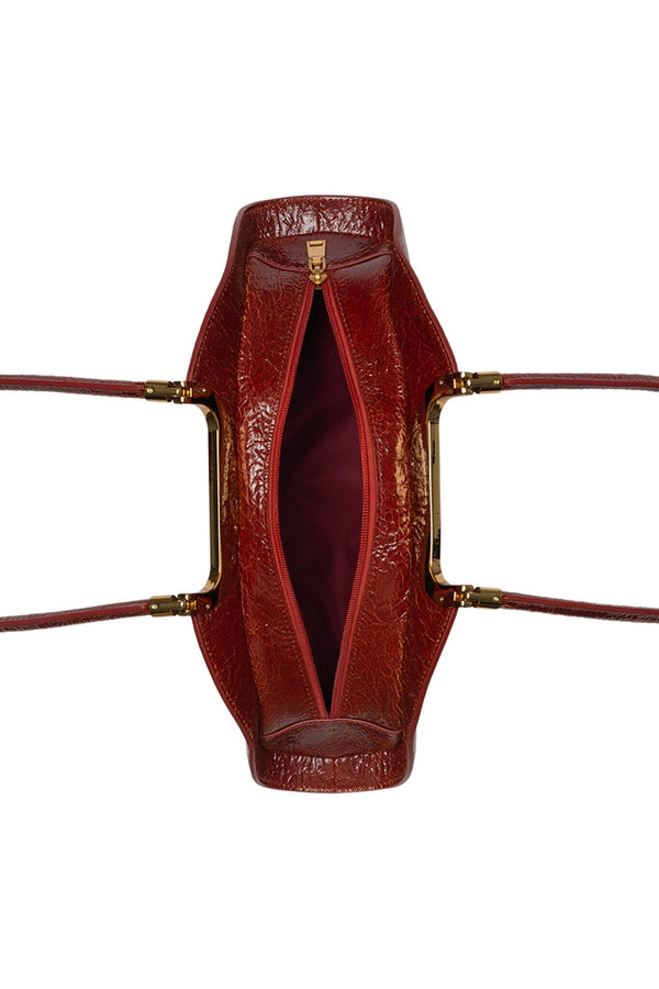 Jeffrey Campbell RETROGRADE Bag Red Crinkle Gold