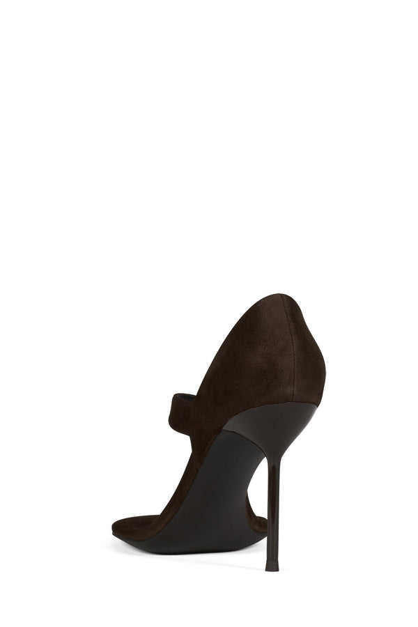 Jeffrey Campbell RHIAN Heeled Sandal Brown Suede