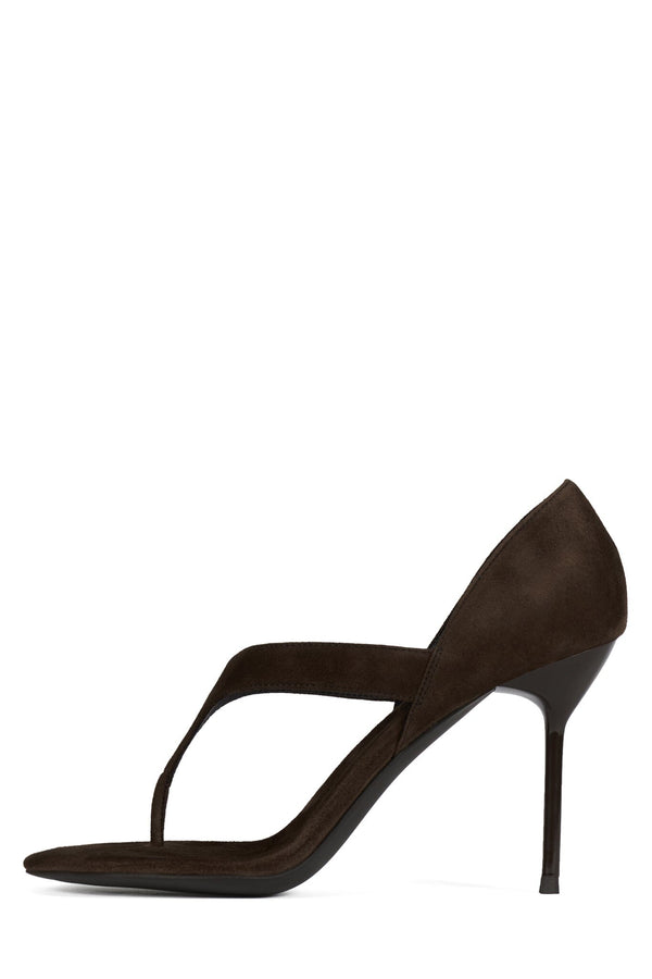 jeffrey campbell RHIAN Heeled Sandal Brown Suede