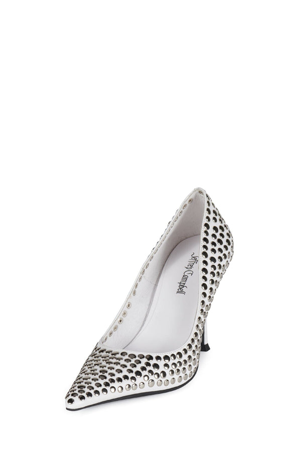 Jeffrey Campbell RISKTAKE-S Pump White Silver