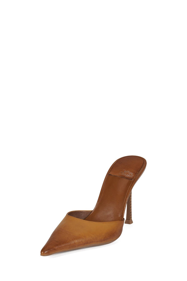Jeffrey Campbell ROBYN Heeled Mule Tan Ruboff