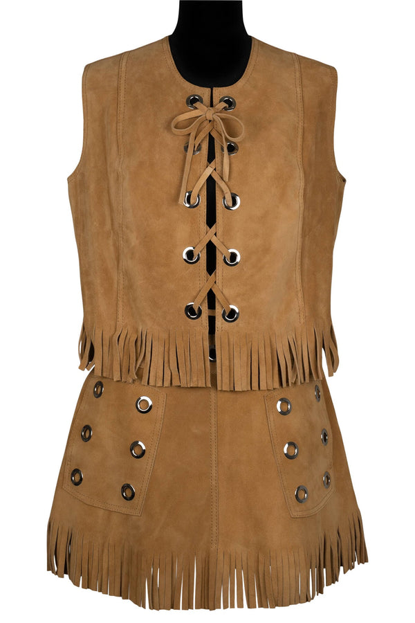 Jeffrey Campbell ROSEBOWL SET Clothing Tan Suede