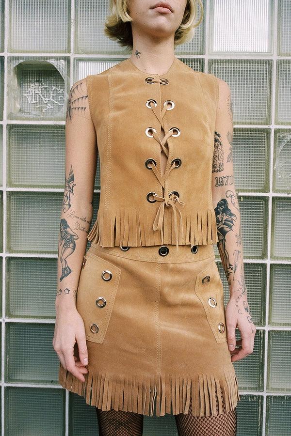 Jeffrey Campbell ROSEBOWL SET Clothing Tan Suede