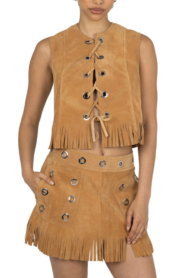 jeffrey campbell ROSEBOWL SET Clothing Tan Suede