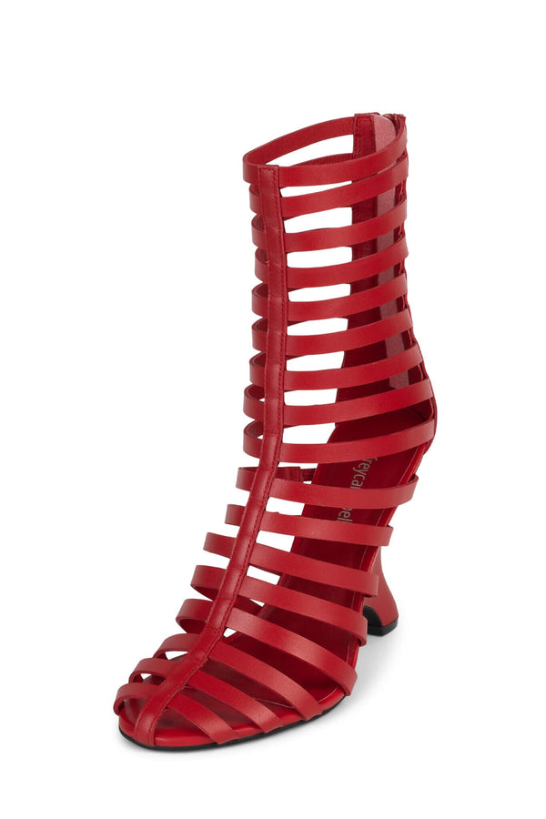Jeffrey Campbell SANTIGOLD Heeled Boot Red