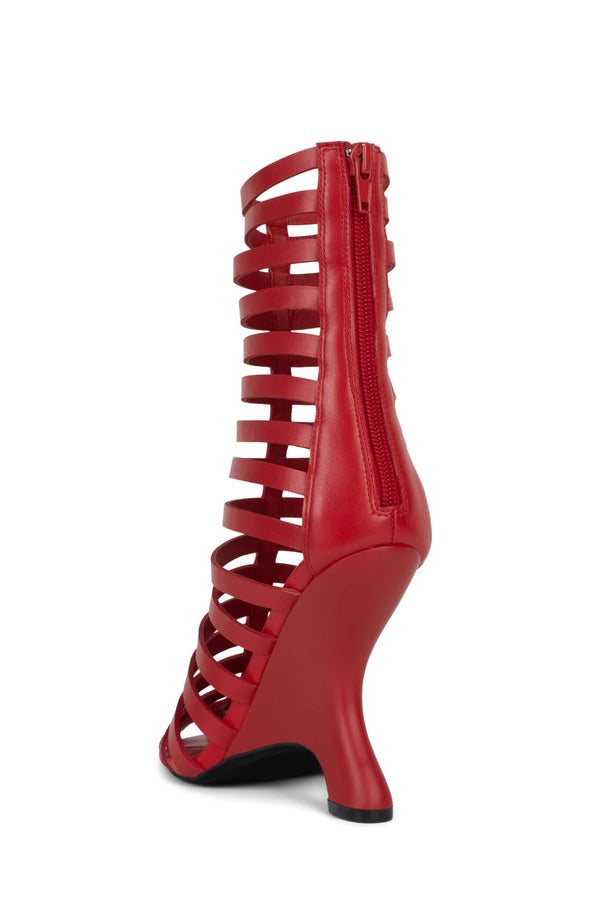 Jeffrey Campbell SANTIGOLD Heeled Boot Red