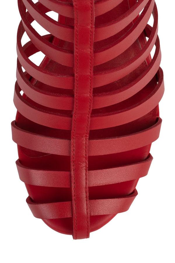 Jeffrey Campbell SANTIGOLD Heeled Boot Red