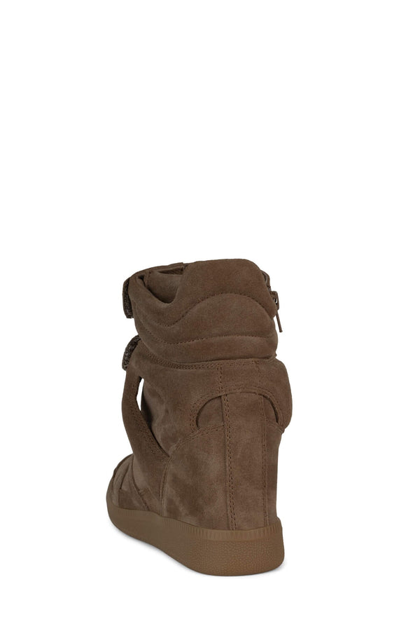 Jeffrey Campbell SERVED Sneaker Dark Taupe Suede