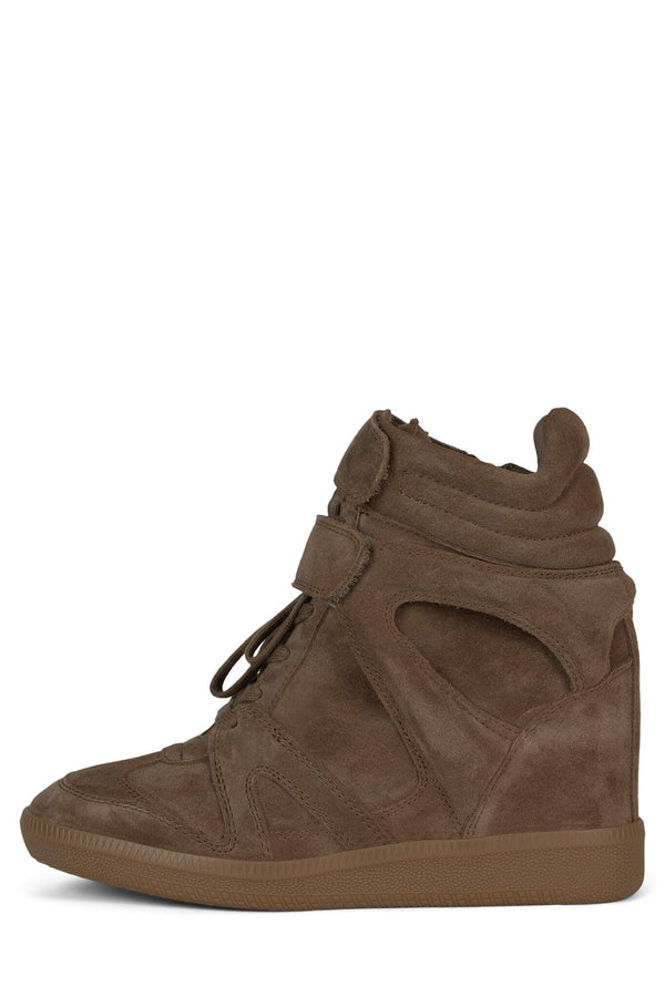 jeffrey campbell SERVED Sneaker Dark Taupe Suede