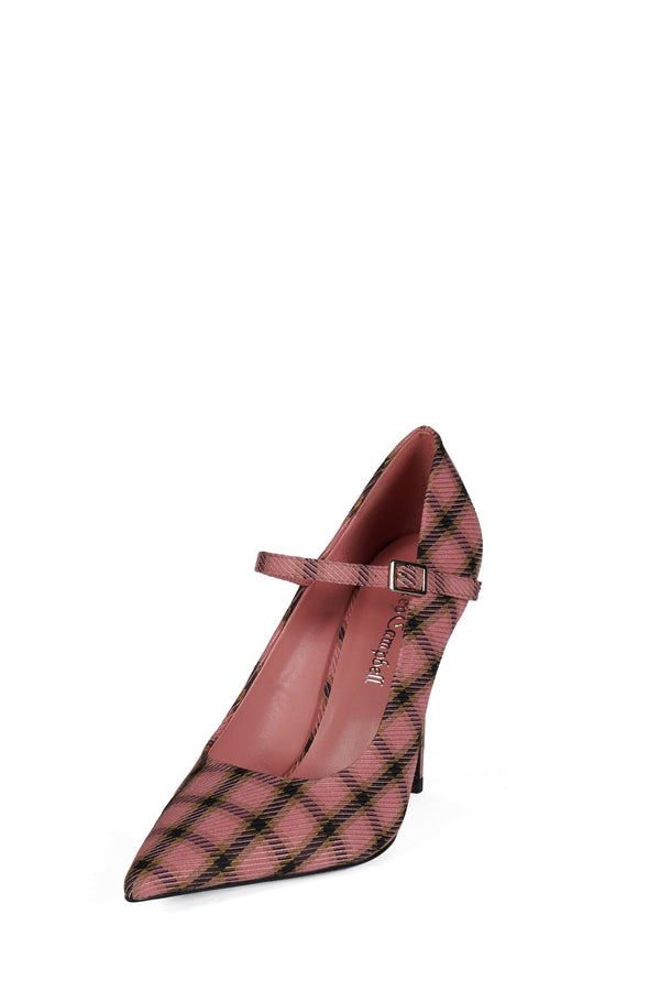 Jeffrey Campbell SESSION Pump Pink Plaid Tweed
