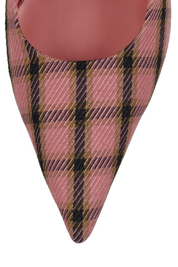 Jeffrey Campbell SESSION Pump Pink Plaid Tweed