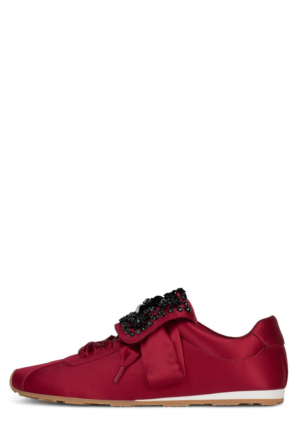 jeffrey campbell SHELTER-J Sneaker Red Satin Black