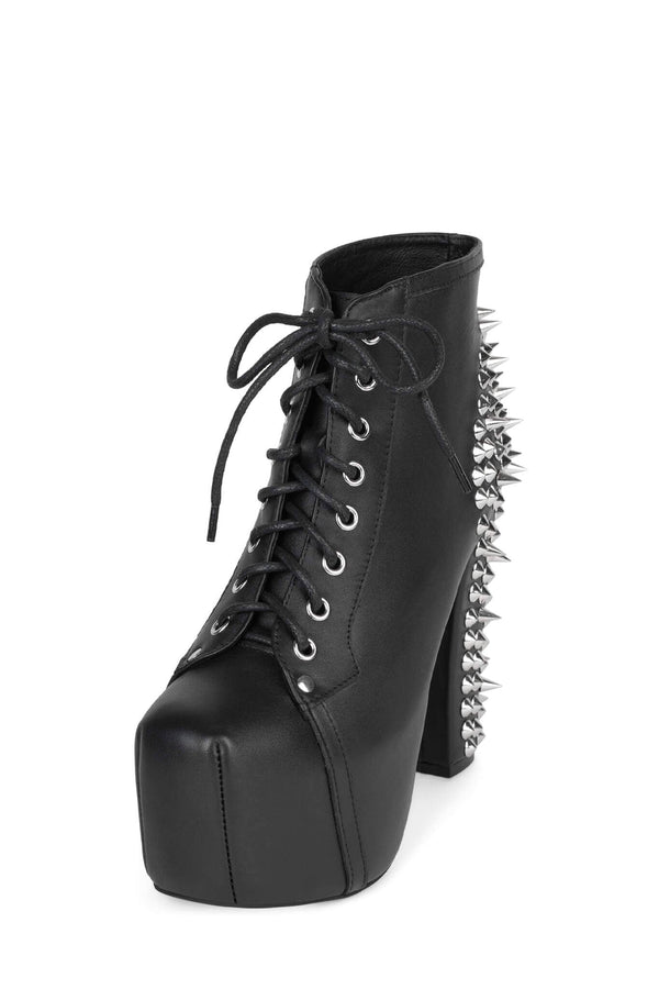 Jeffrey Campbell SPIKE Platform Boot Black Silver
