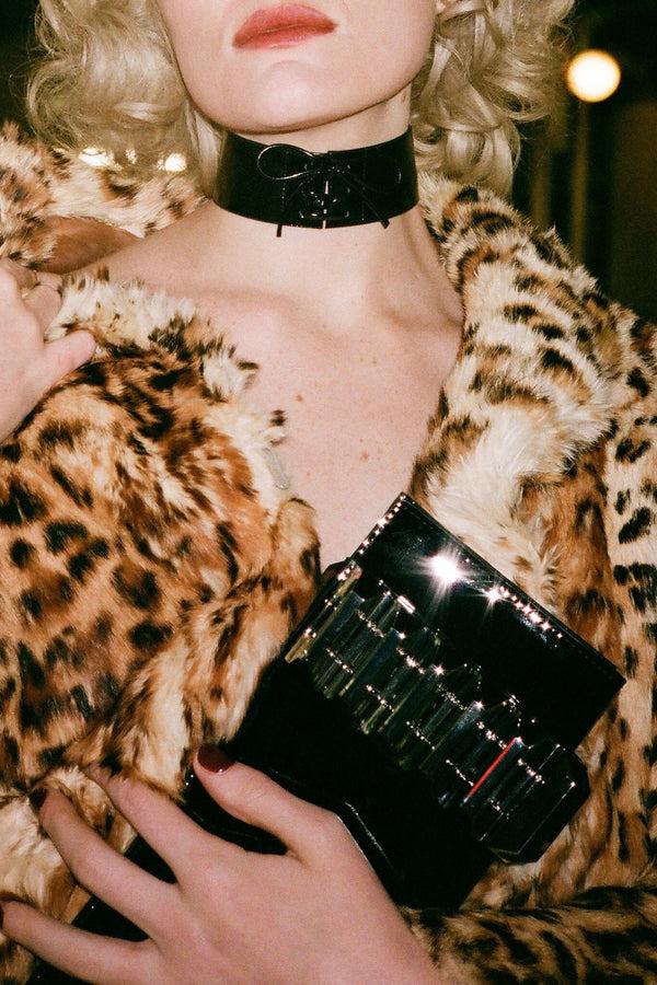 Jeffrey Campbell STITCHES CHOKER Necklace Black