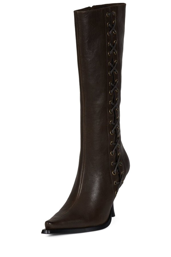 Jeffrey Campbell STUNNA Knee-High Boot Dark Brown