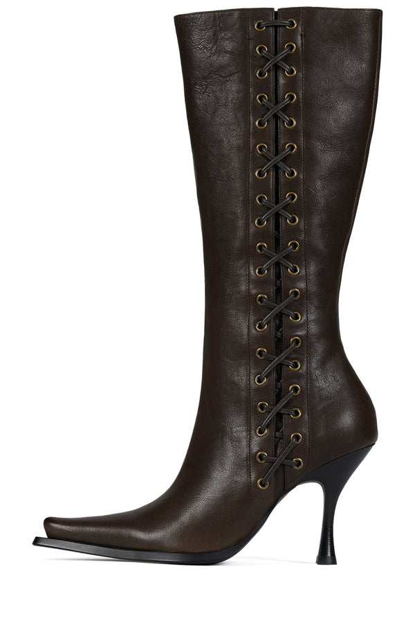 jeffrey campbell STUNNA Knee-High Boot Dark Brown