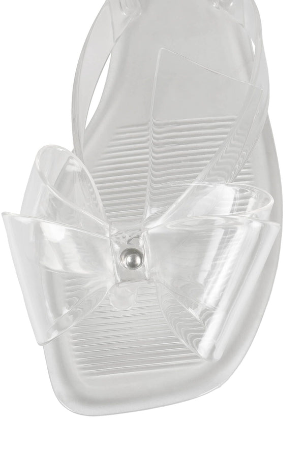 Jeffrey Campbell SUGARY Flat Sandal Clear