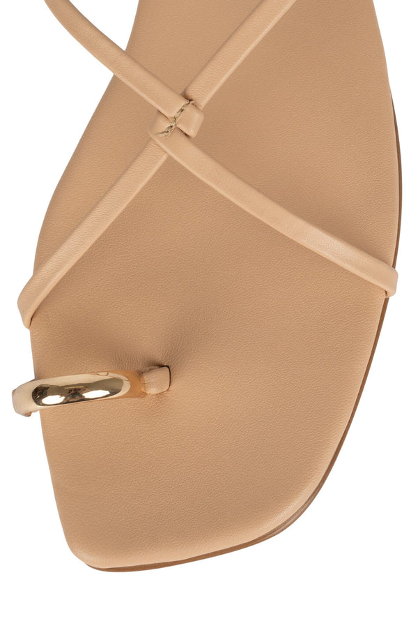 Jeffrey Campbell TIDEPOOL Flat Sandal Buff Gold