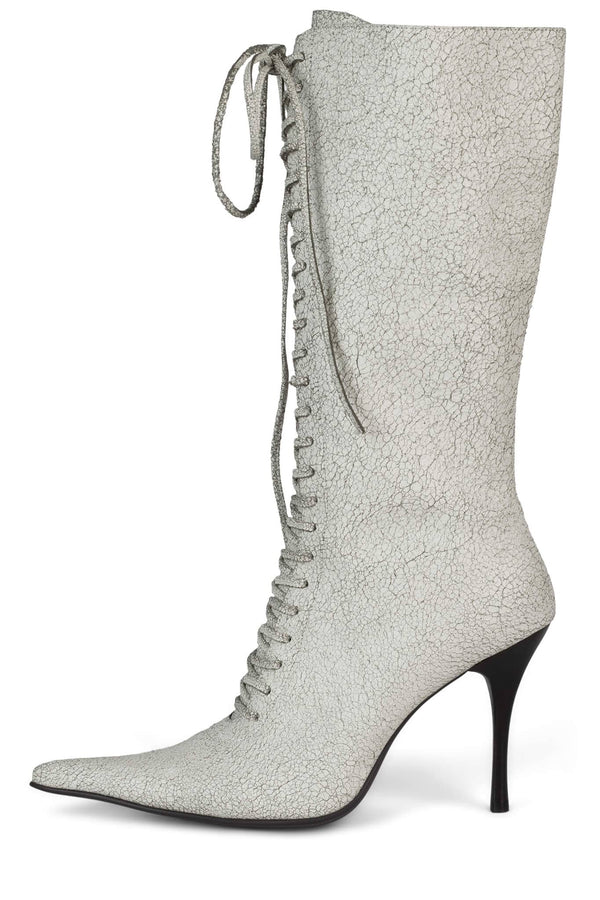 Jeffrey Campbell TIE-ME Knee-High Boot Ice Crackle