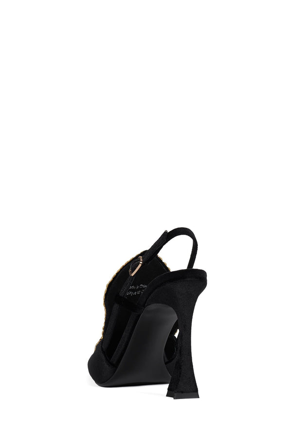 Jeffrey Campbell TROUBADOUR Pump Black Velvet Gold