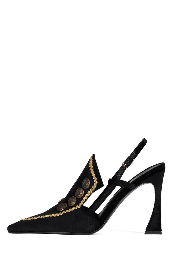 jeffrey campbell TROUBADOUR Pump Black Velvet Gold