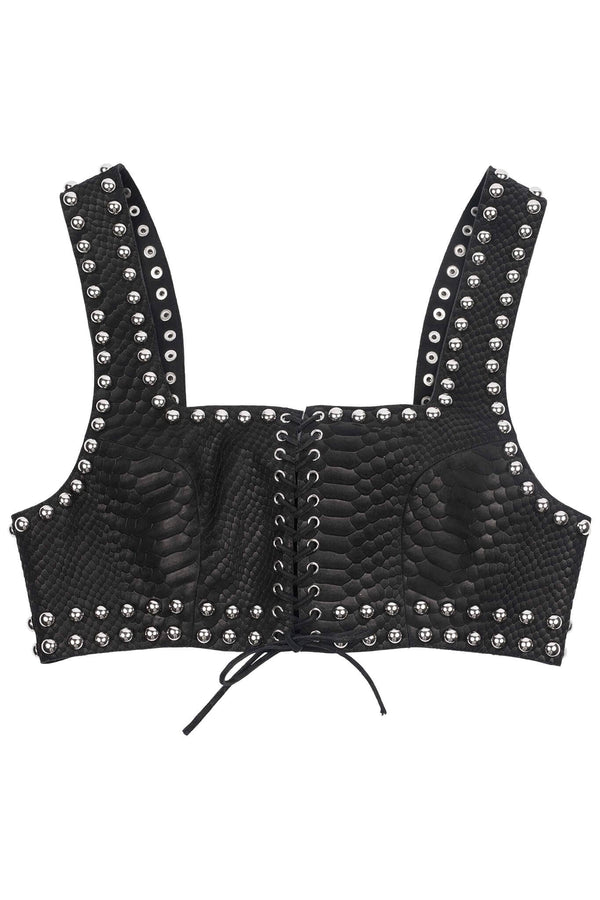 jeffrey campbell VESTED-ST Top Black Snake Silver