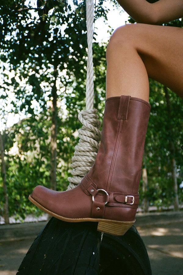 Jeffrey Campbell WAYLON Knee-High Boot Berry