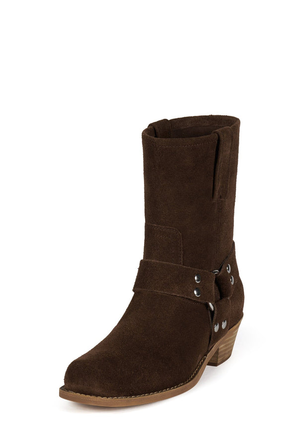 Jeffrey Campbell WAYLON-LO Ankle Boot Coffee Suede