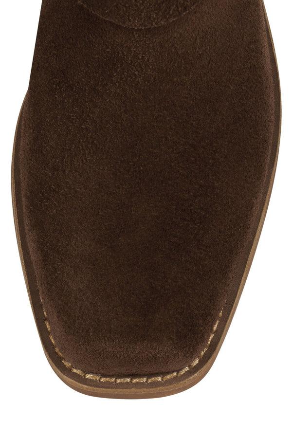 Jeffrey Campbell WAYLON-LO Ankle Boot Coffee Suede