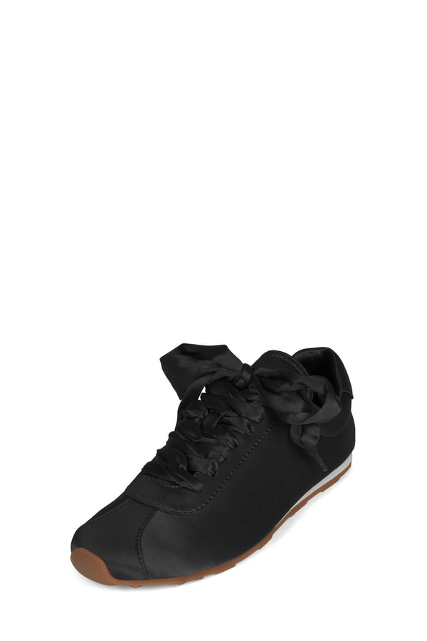 Jeffrey Campbell WINGED Sneaker Black Satin