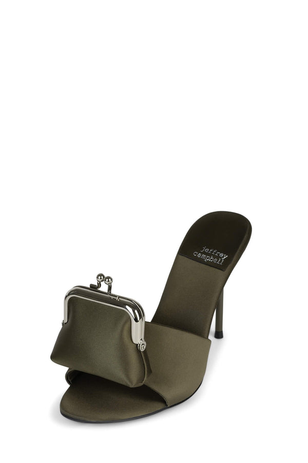 Jeffrey Campbell XTRA-COIN Olive Satin