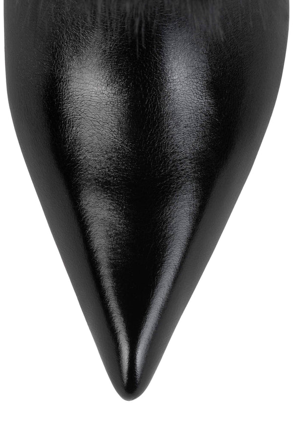 Jeffrey Campbell KAMILLA-F Knee-High Boot Black Silver