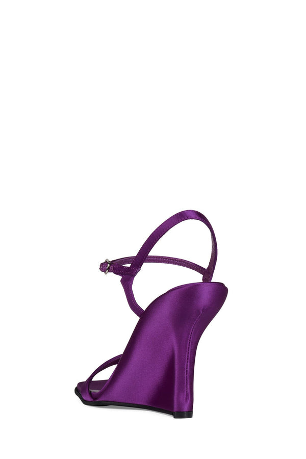Jeffrey Campbell KASSANDRA Wedge Sandal Purple Satin
