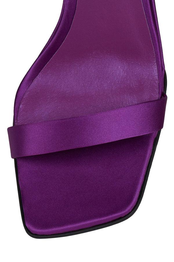 Jeffrey Campbell KASSANDRA Wedge Sandal Purple Satin