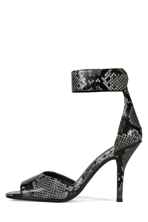 jeffrey campbell LA-VIDA Heeled Sandal Grey Black Python