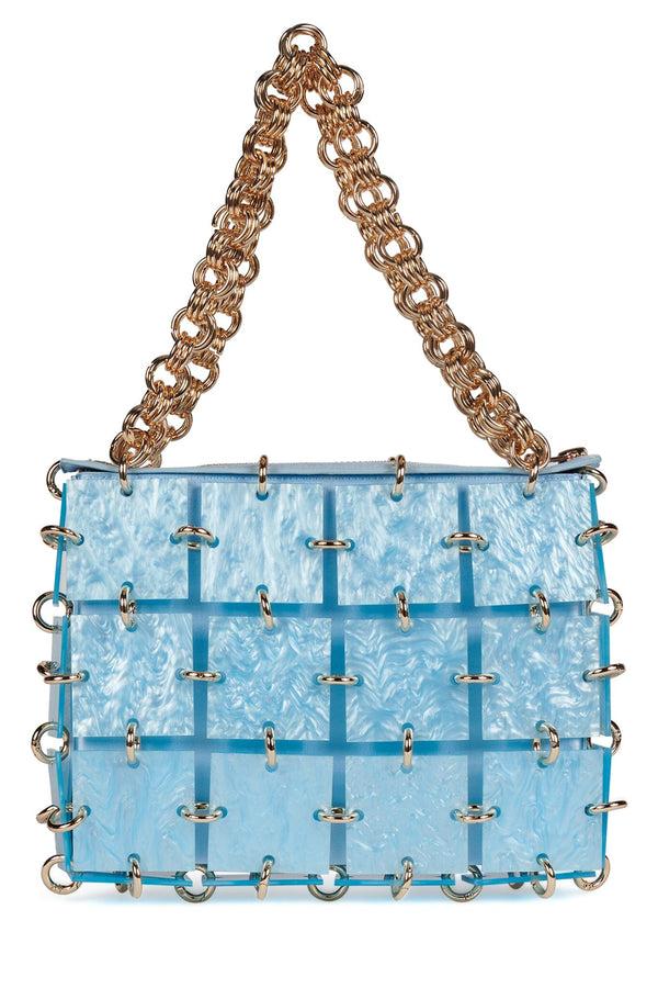 jeffrey campbell LES-FILLES Bag Light Blue Satin Combo